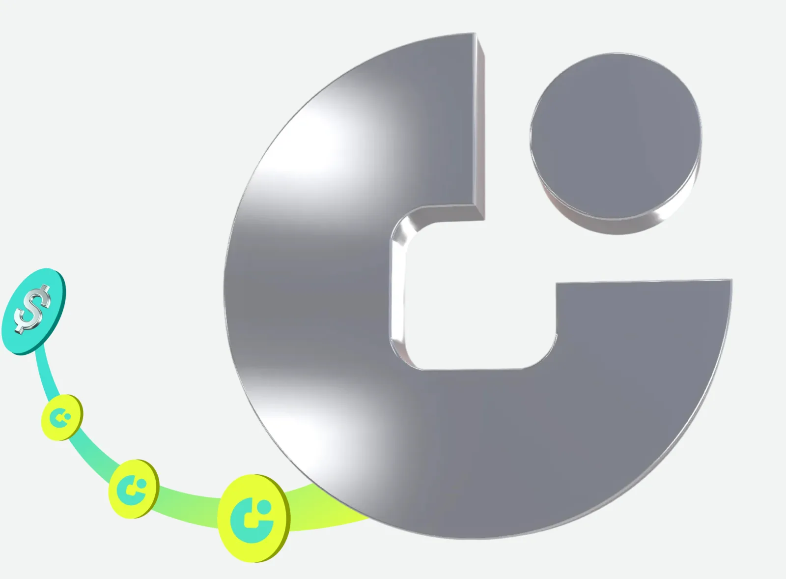 CentralPPC 3D logo with growth path